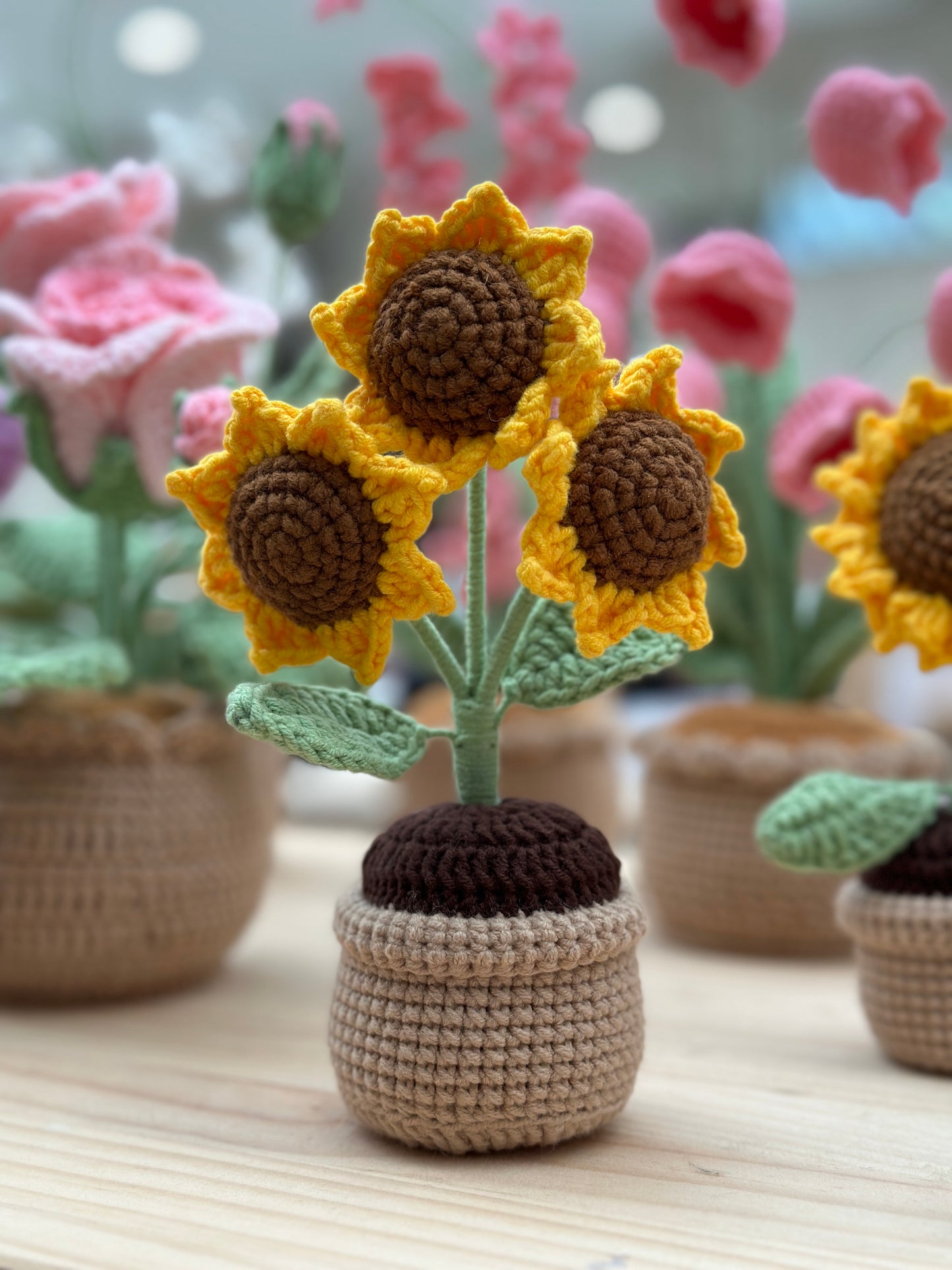 Sunflower Vase Amigurumi