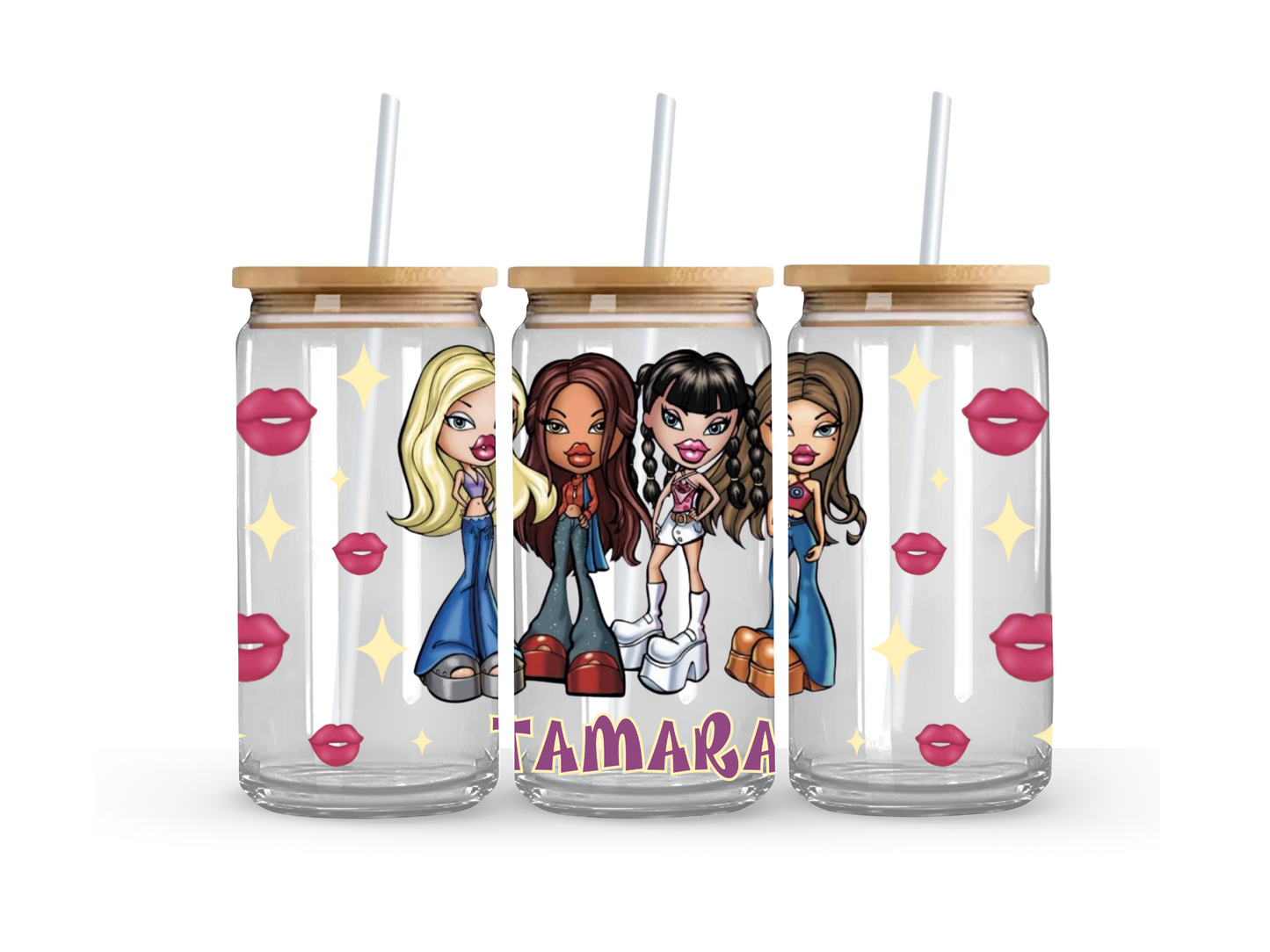 Bratz Glass Can Cup - 473ml *Personalised option available!