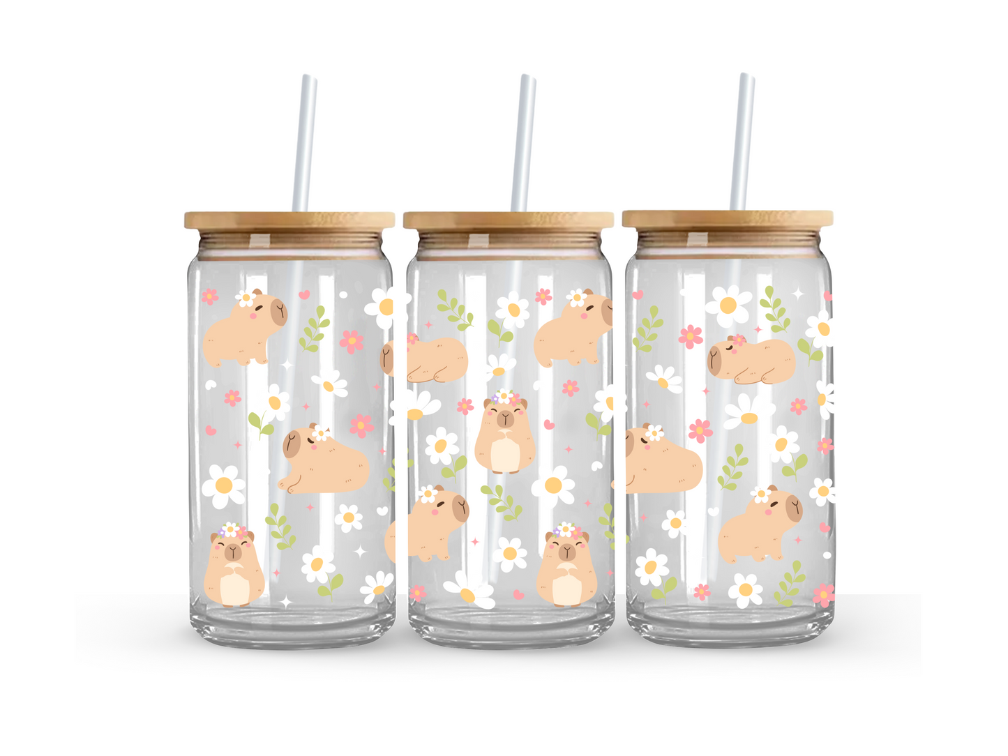 Capybara Glass Can Cup - 473ml