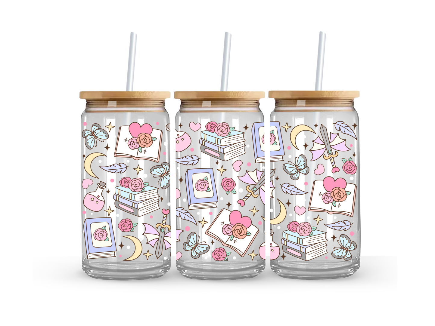 Pastel Fantasy Glass Can Cup - 473ml