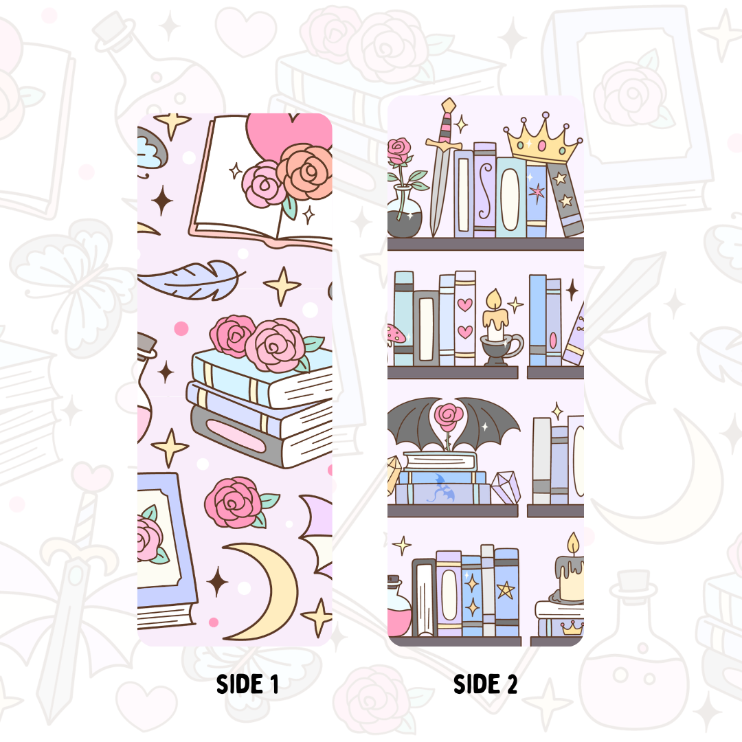 Fantasy/Fantasy Bookshelf Bookmark - Double sided