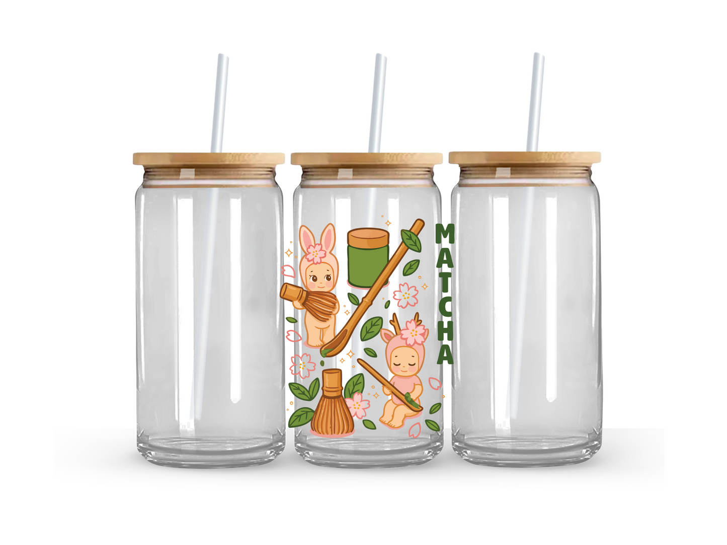 Sonny Angel Matcha Glass Can Cup - 473ml