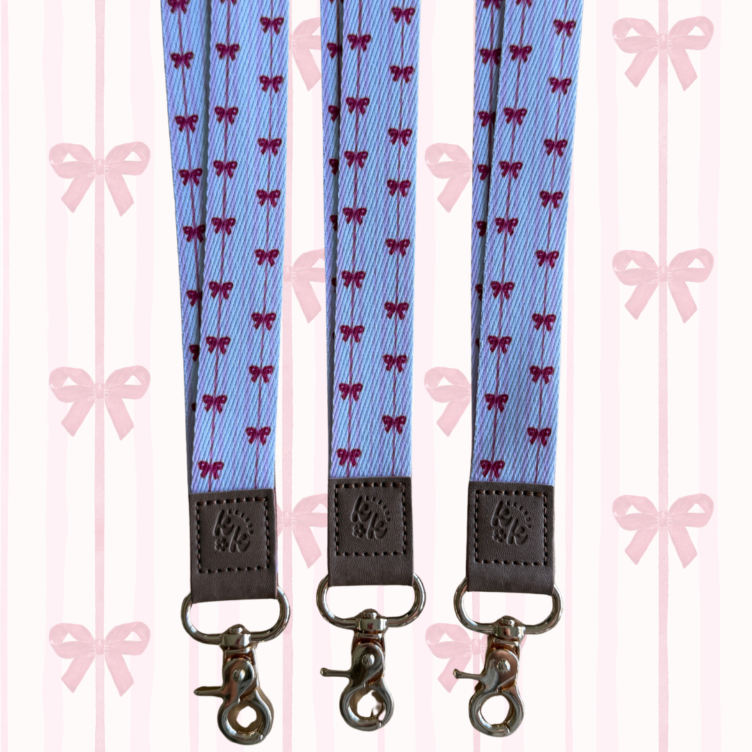 Striped Bow Lanyard