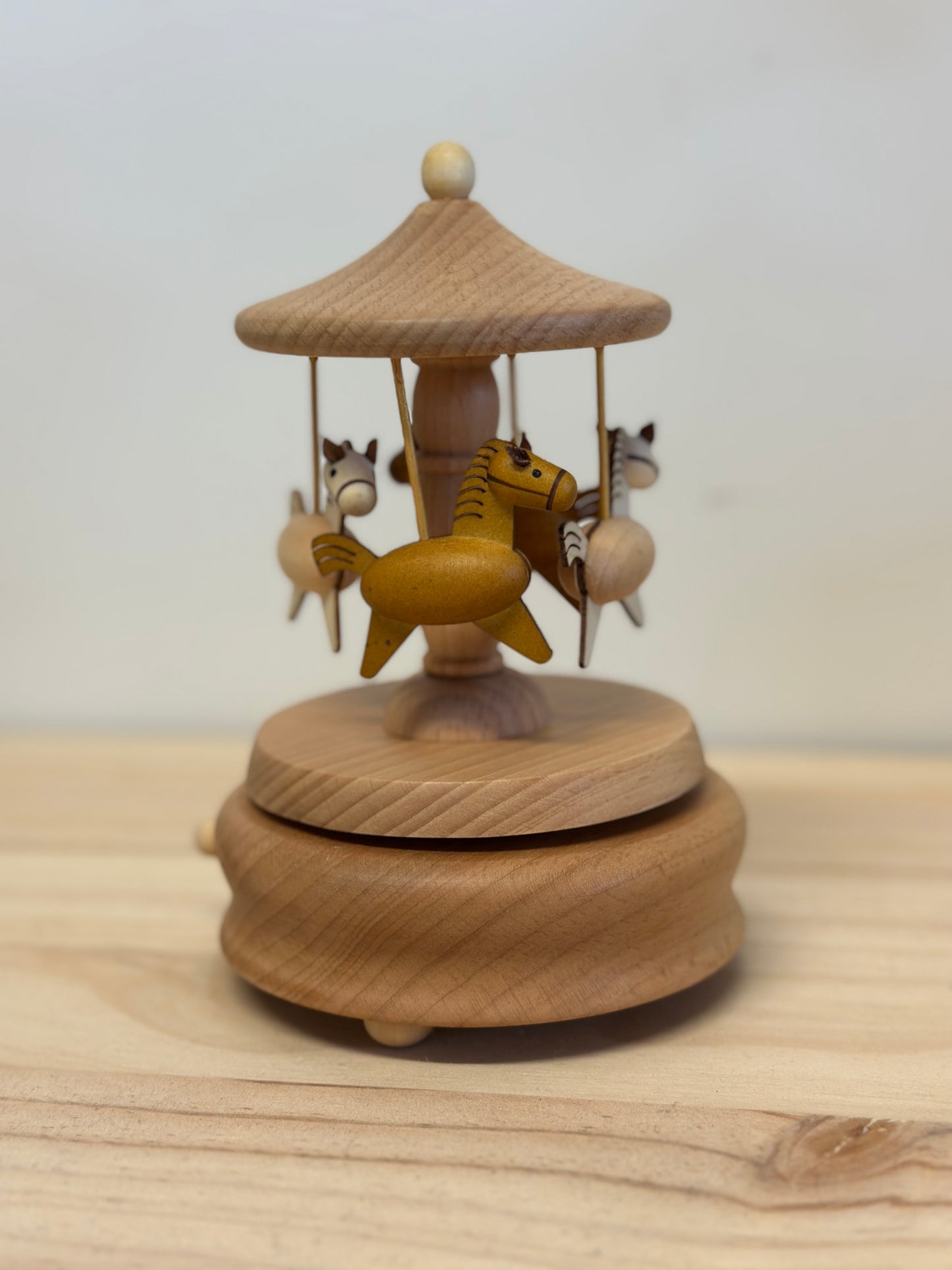 Wooden Musical Carousel - Merry Go Round