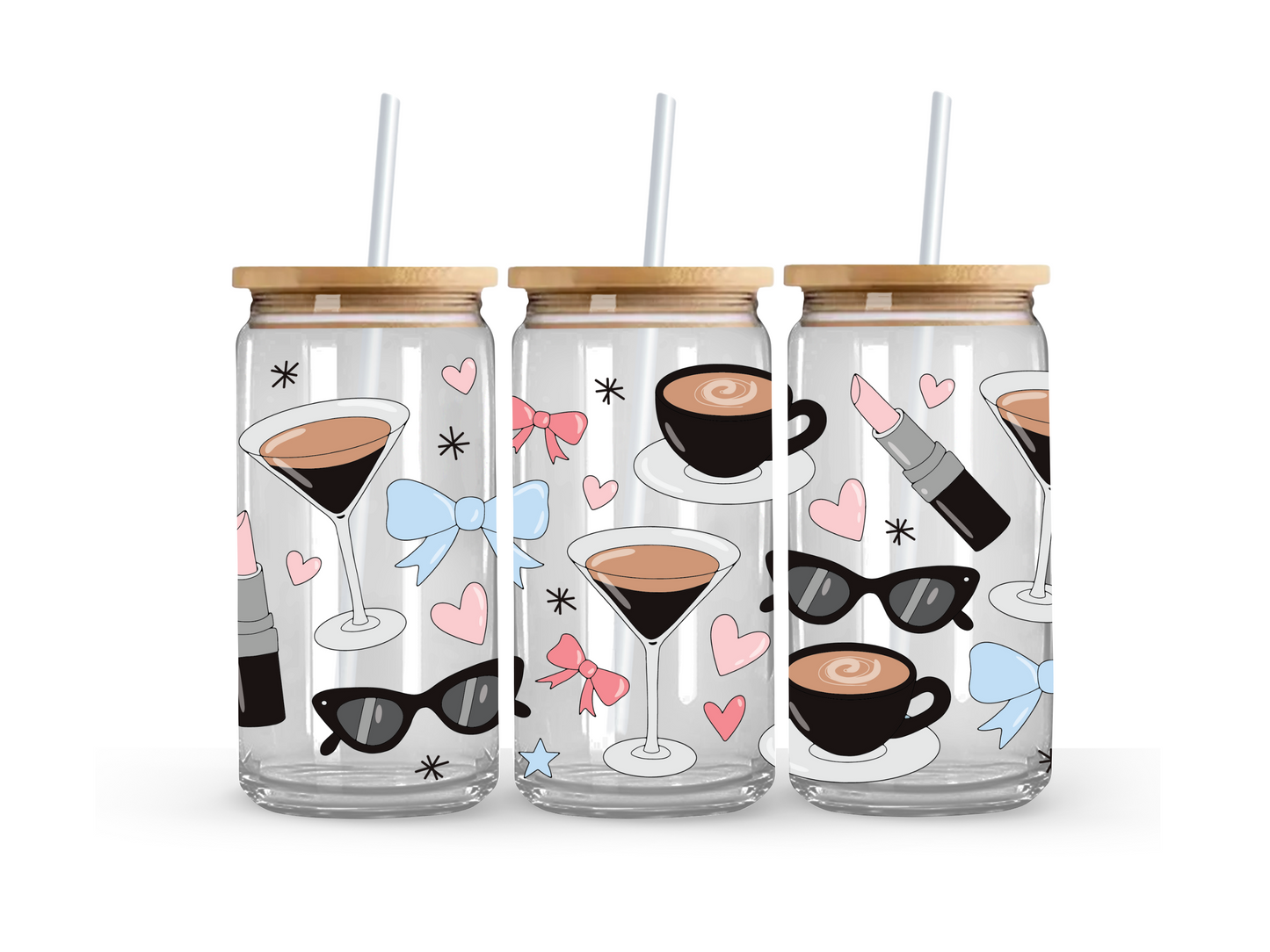 Girlie Things Glass Can Cup - 473ml