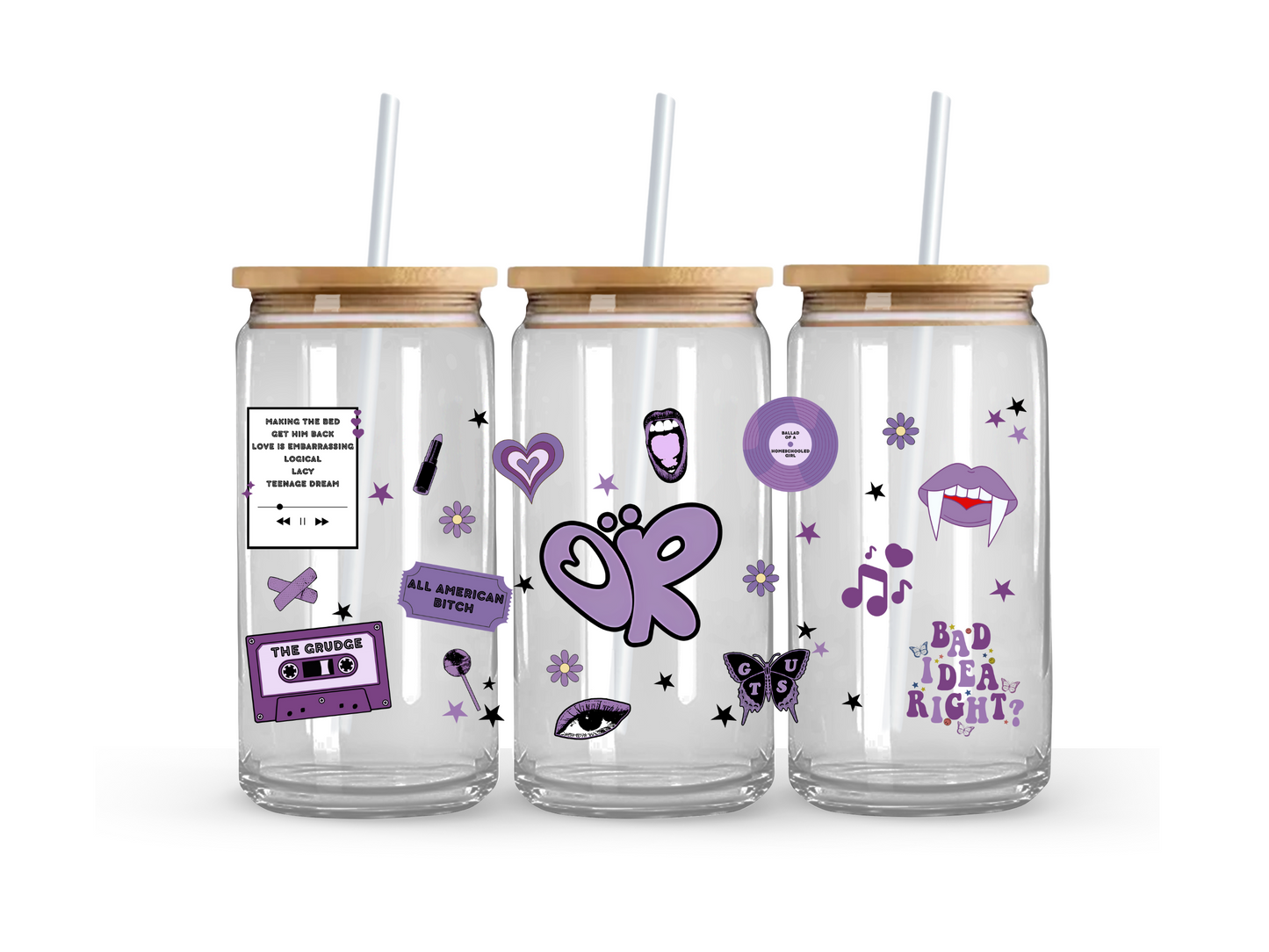 Olivia Rodrigo- Glass Can Cup - 473ml