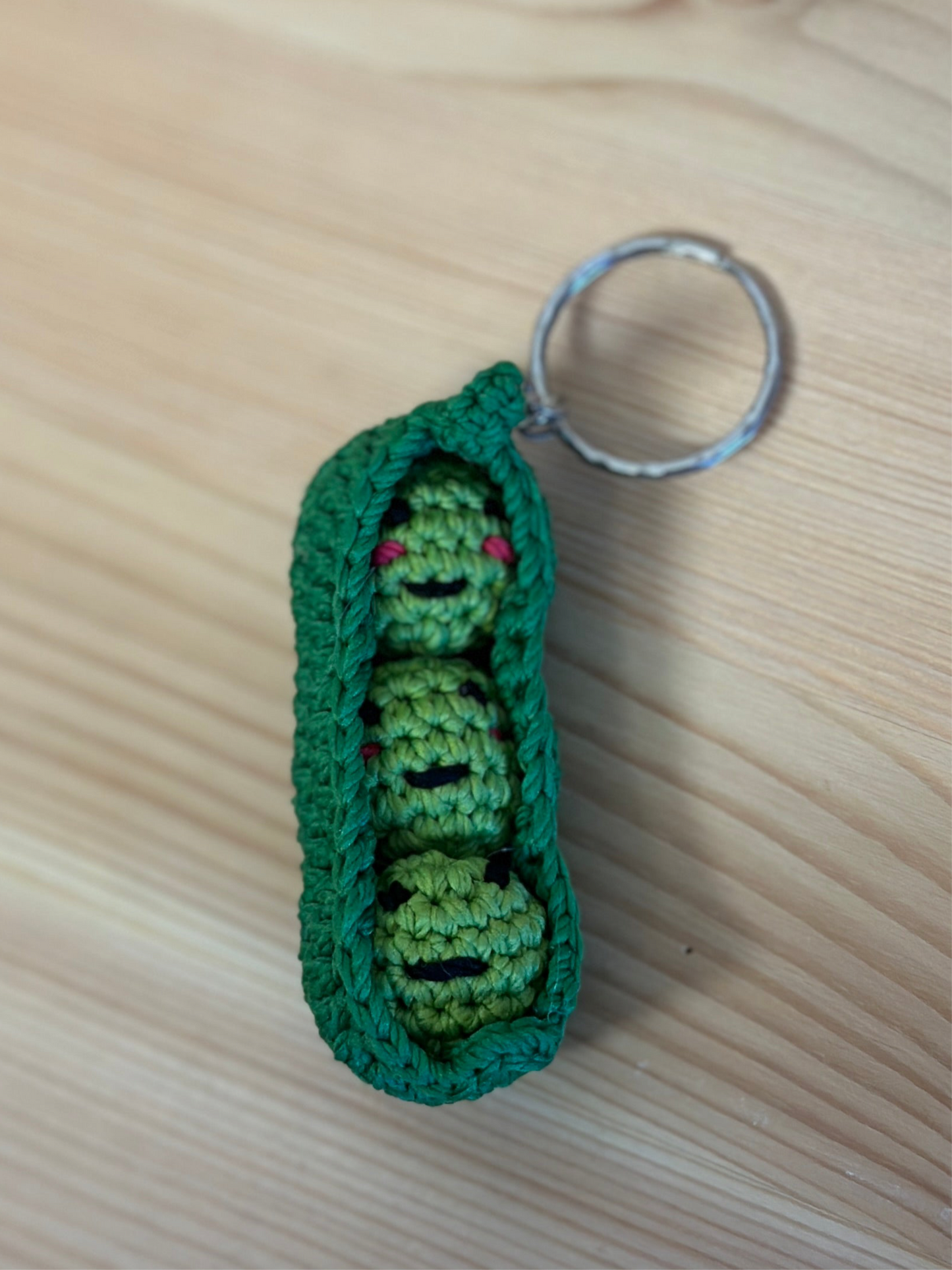 Peas in a Pod Amigurumi Keychain