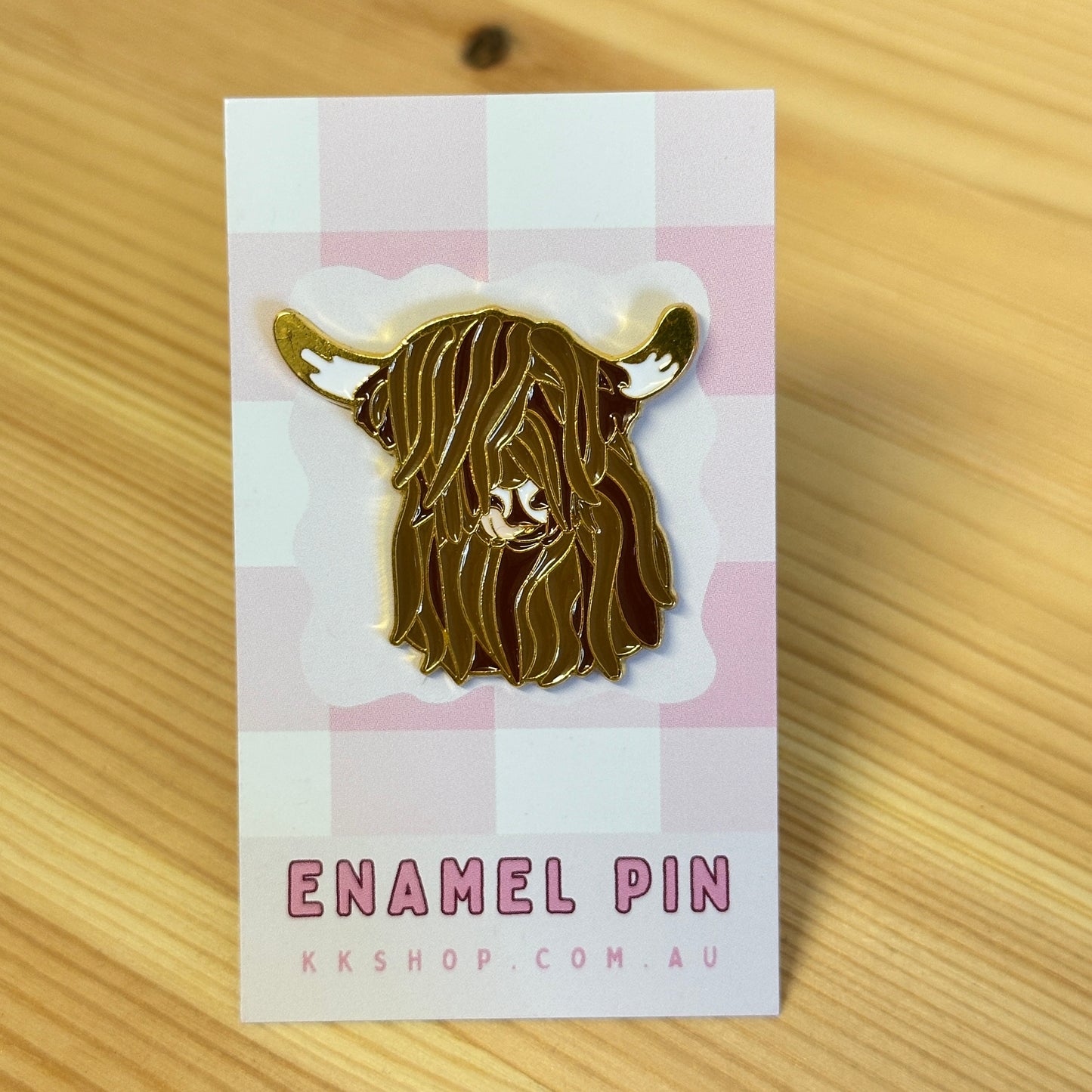 Highland Cow Enamel Pin