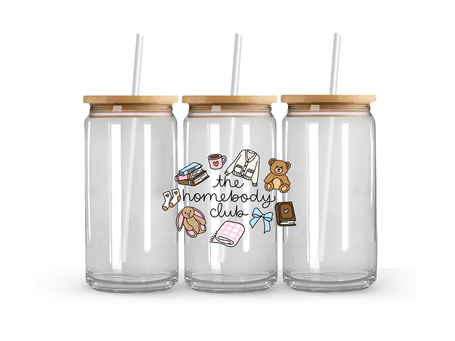 Homebody Club Glass Can Cup - 473ml