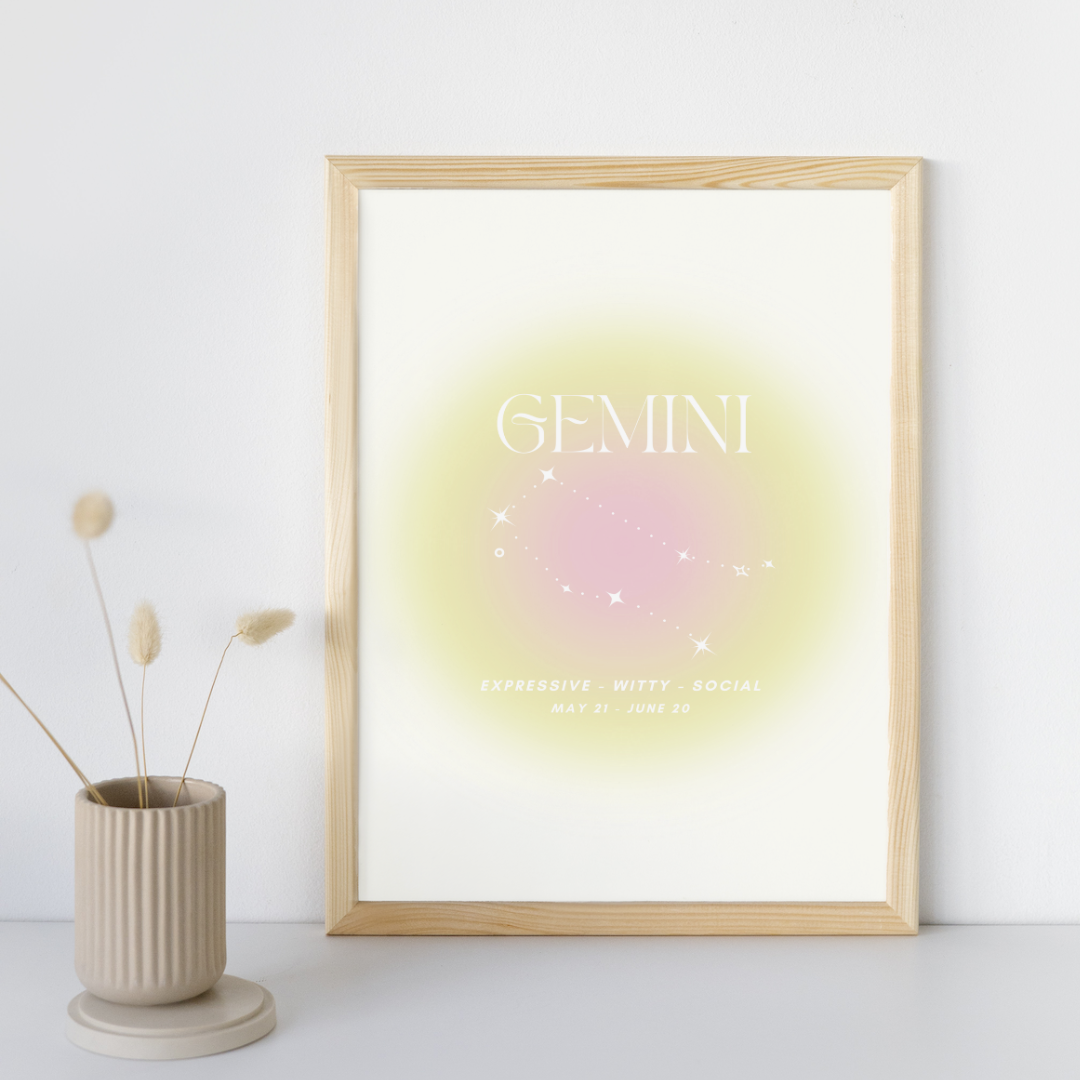 Gemini - A3 Zodiac Print
