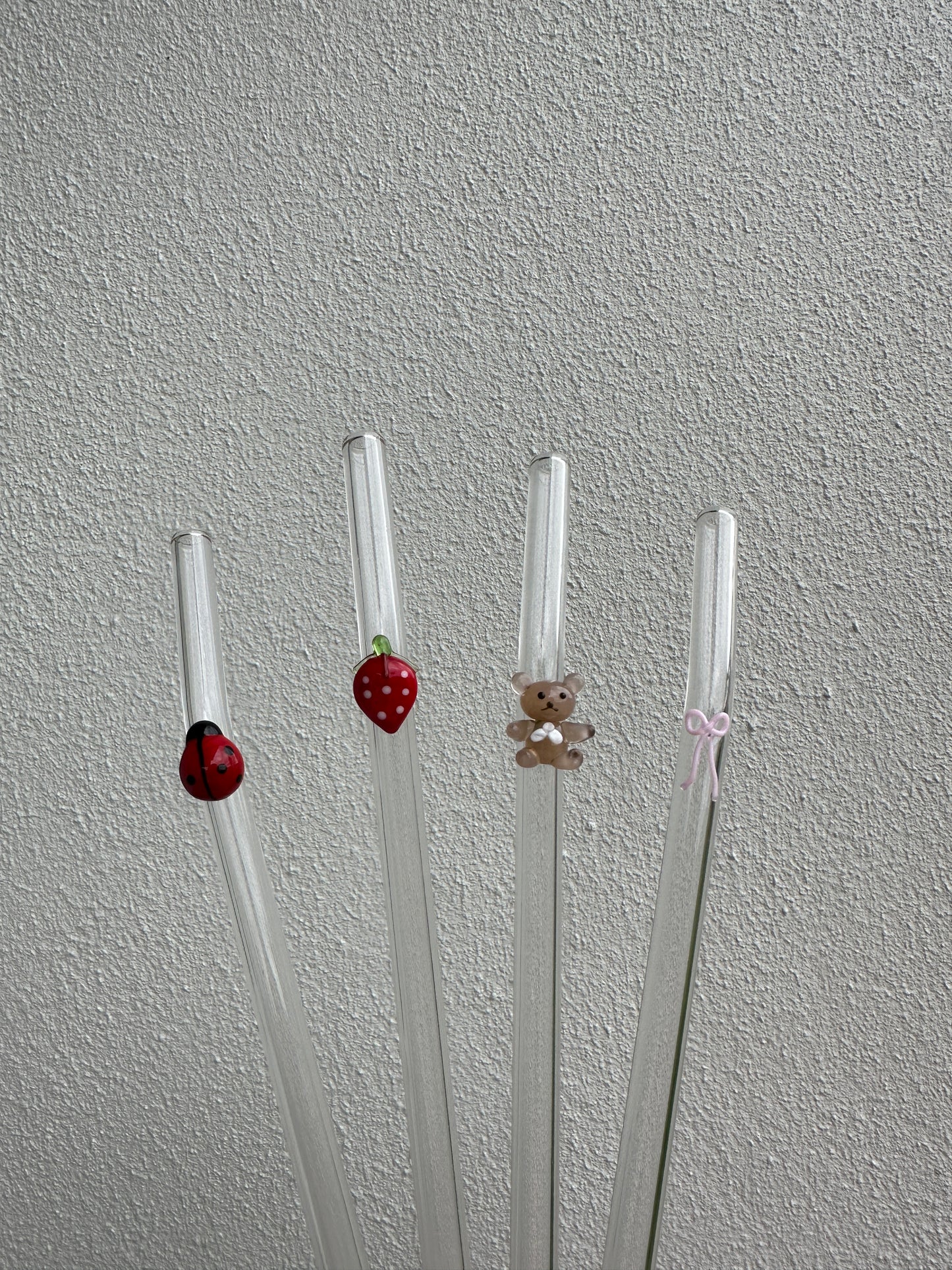 Teddy Bear Glass Straw