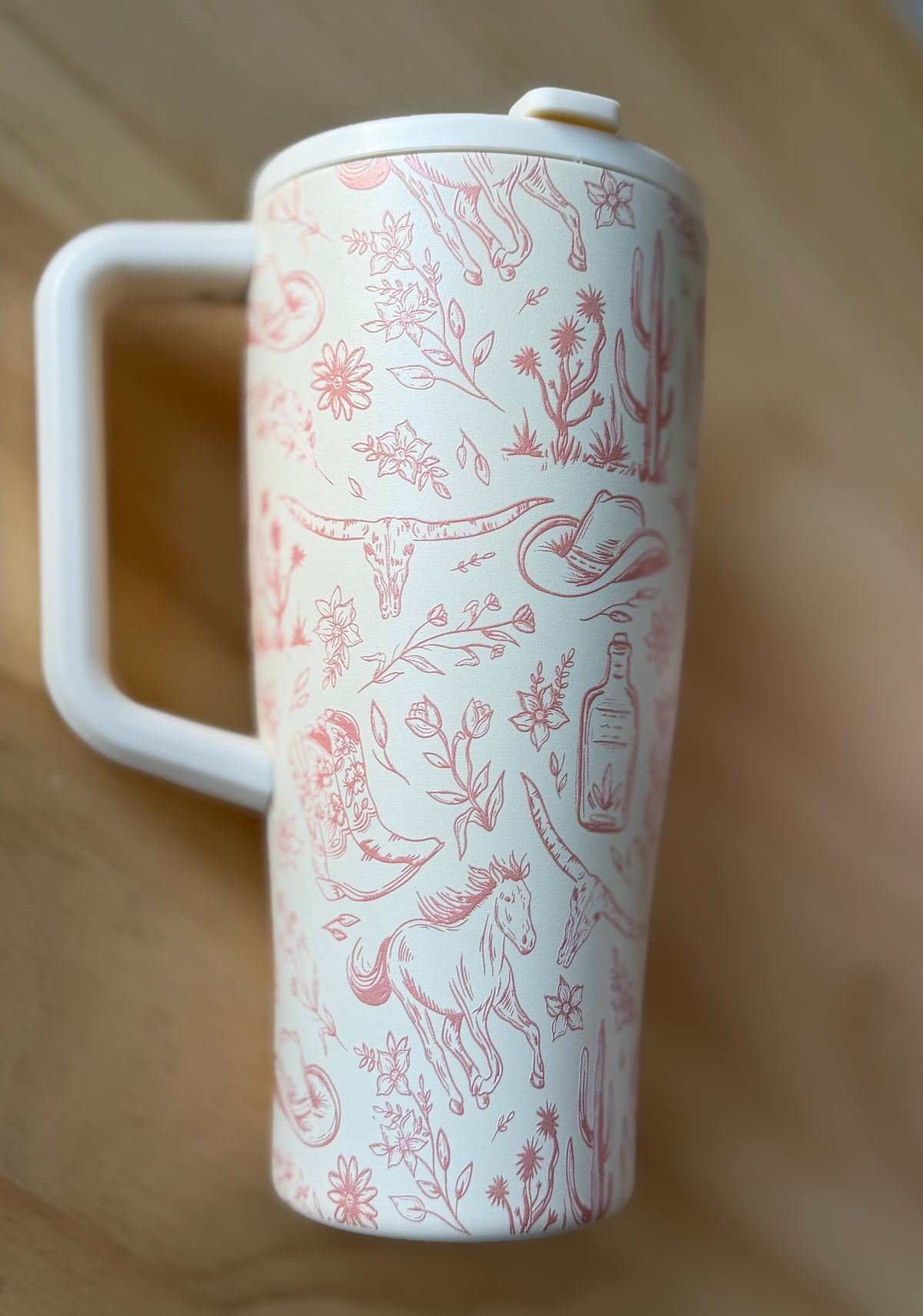 Western Insulated Tumbler with Handle