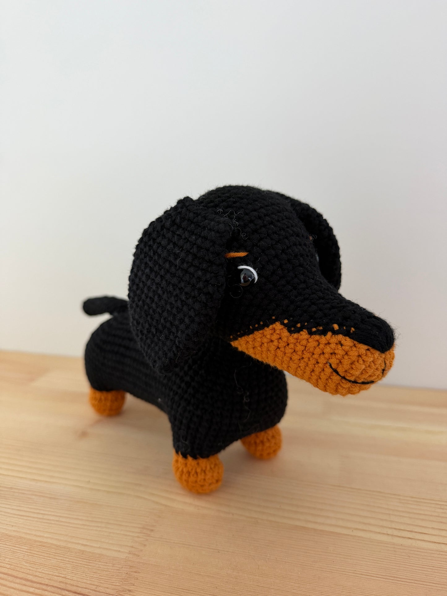 Black/Tan Dachshund Amigurumi