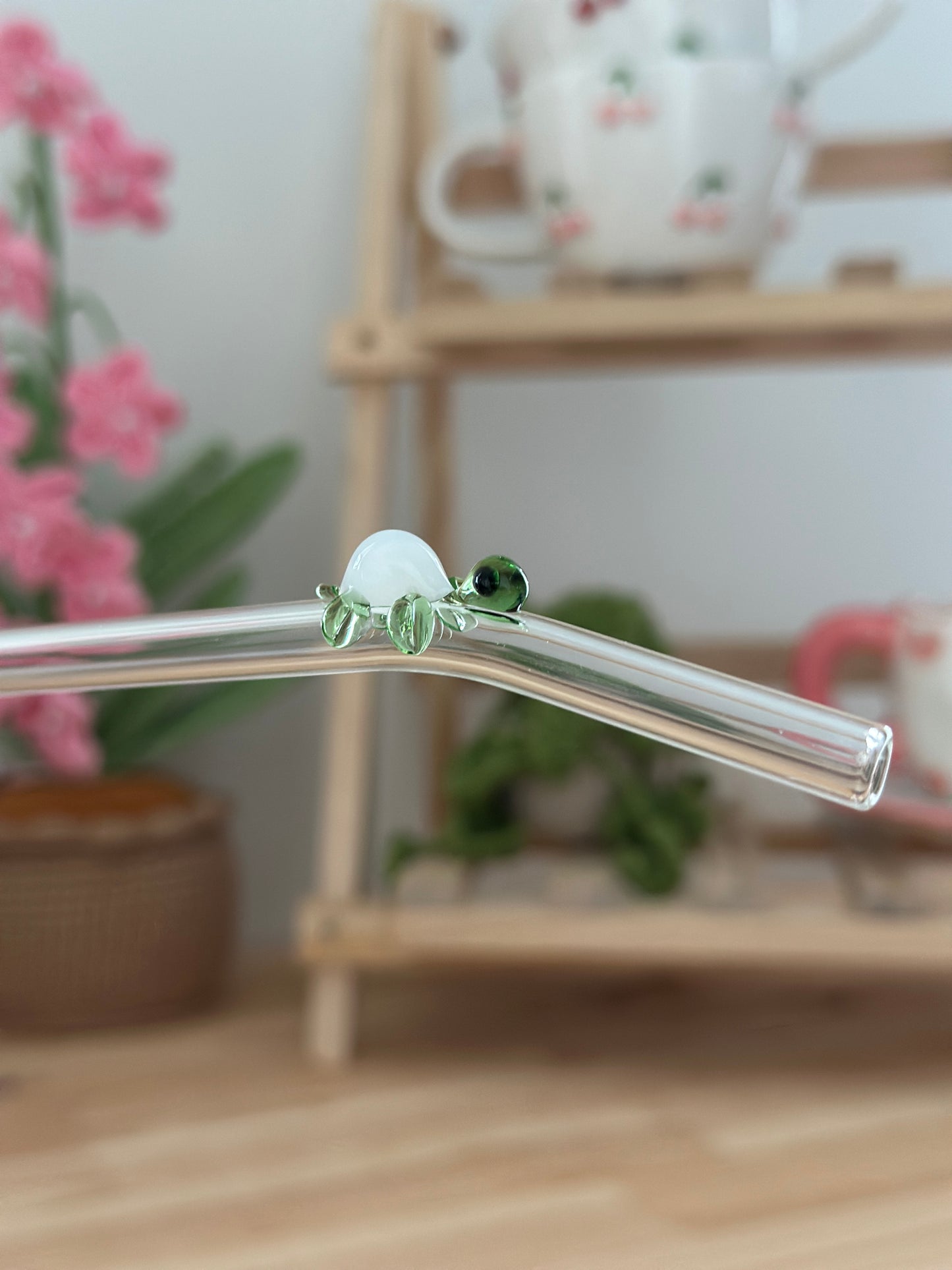 Turtle Glass Straw