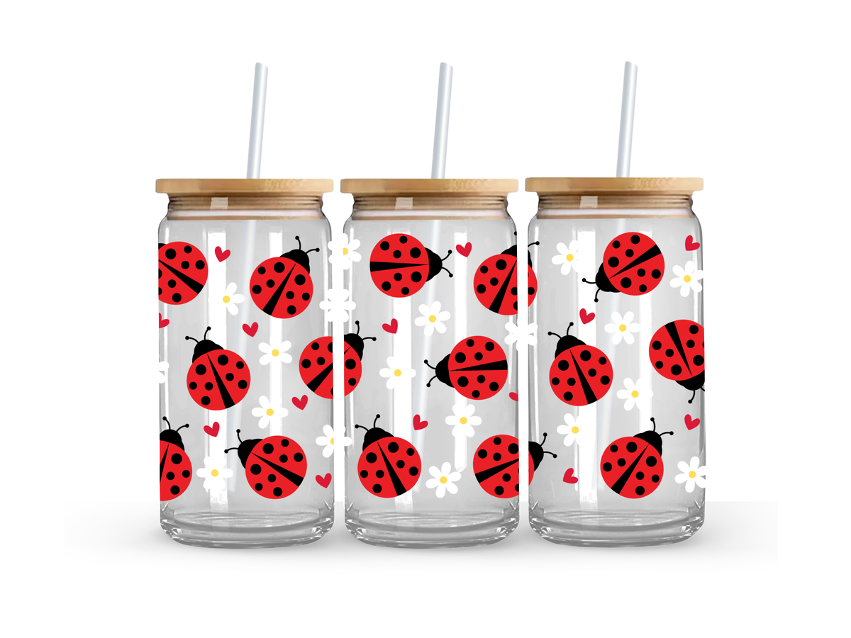 Ladybird Glass Can Cup - 473ml