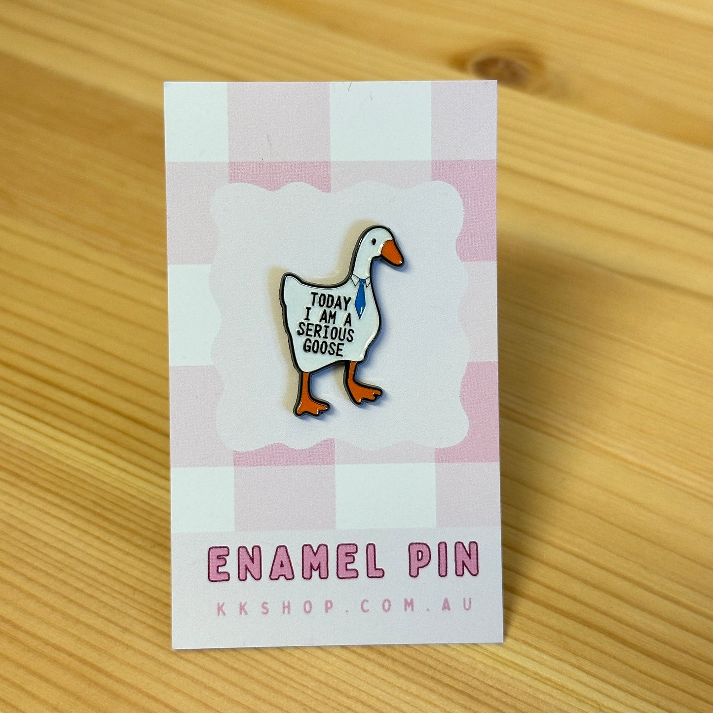 Serious Goose Enamel Pin