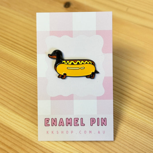 Hot Sausage Dog Enamel Pin