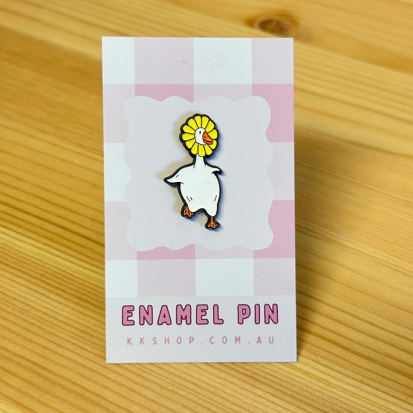 Sunflower Goose Enamel Pin