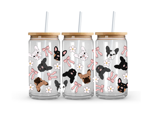 Frenchie Glass Can Cup - 473ml