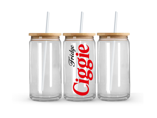 Fridge Ciggie Glass Can Cup - 473ml