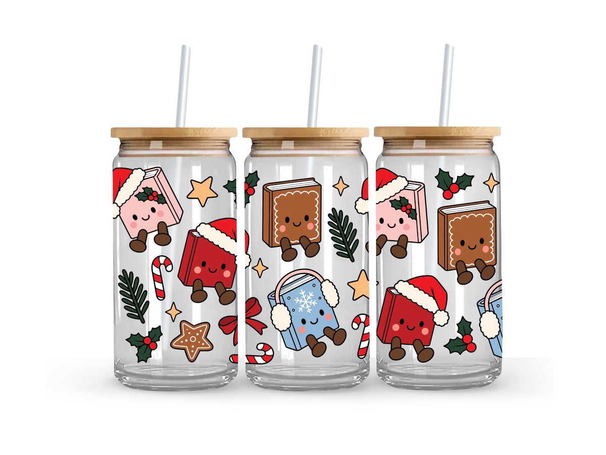 Jellies Christmas Glass Can Cup - 473ml