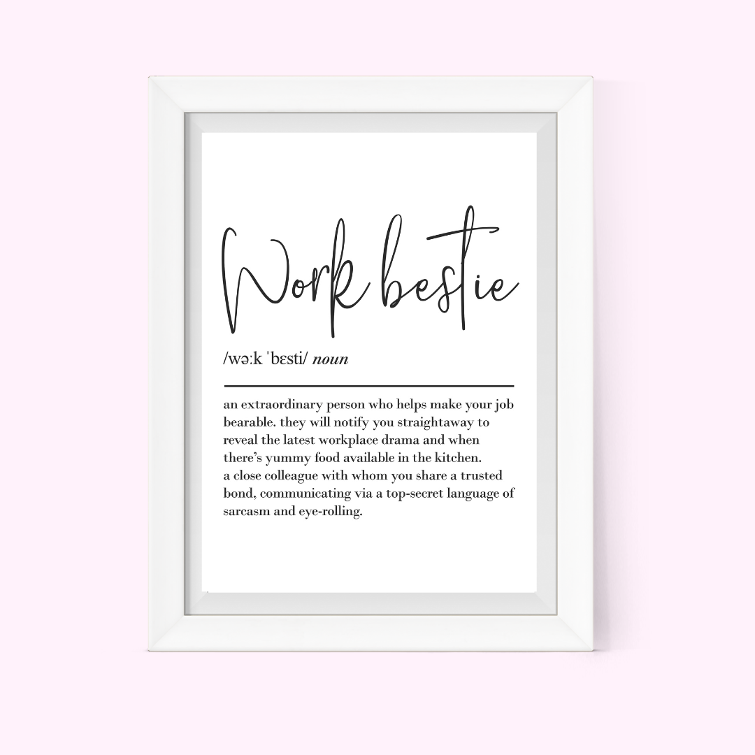 Work Bestie Definition Frame