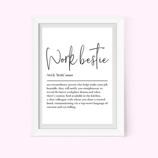 Work Bestie Definition Frame