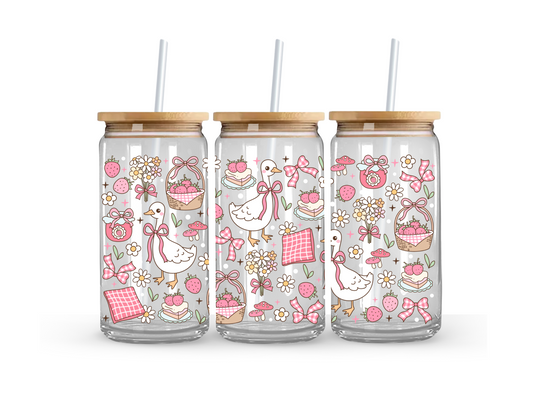 Berry Goosey Glass Can Cup - 473ml