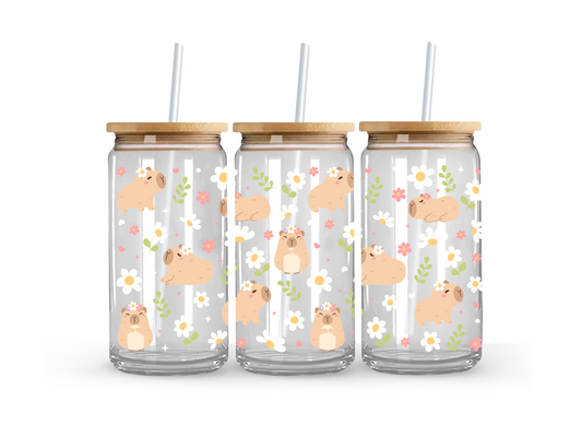 Capybara Glass Can Cup - 473ml