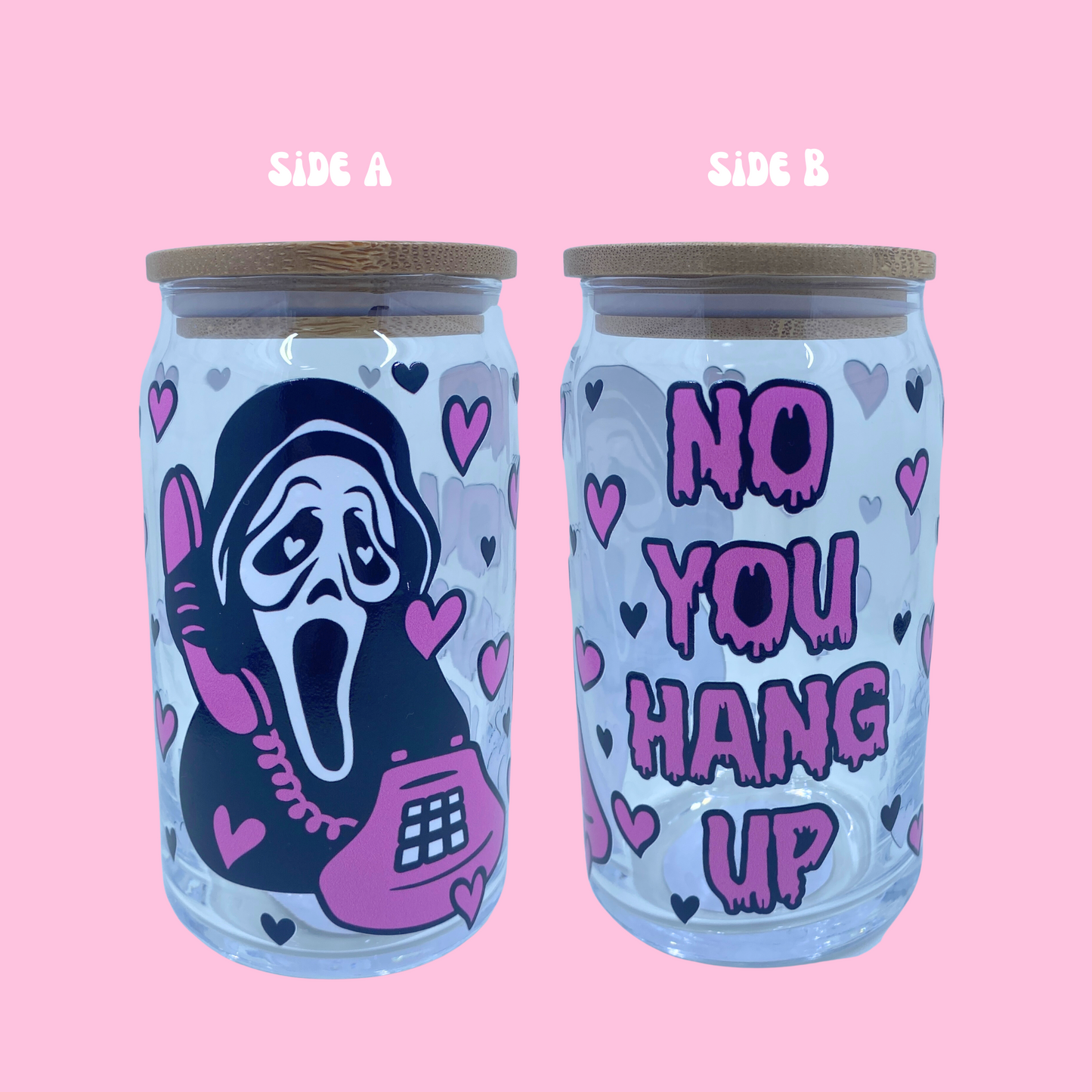 Ghostface You Hang Up Glass Can Cup - 473ml