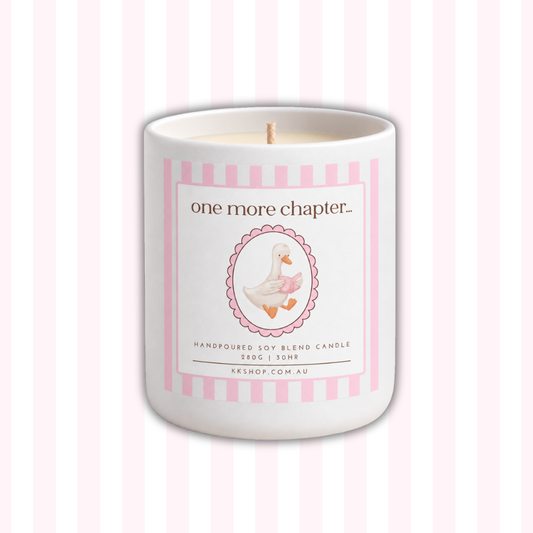 One More Chapter Goose Bookish Candle