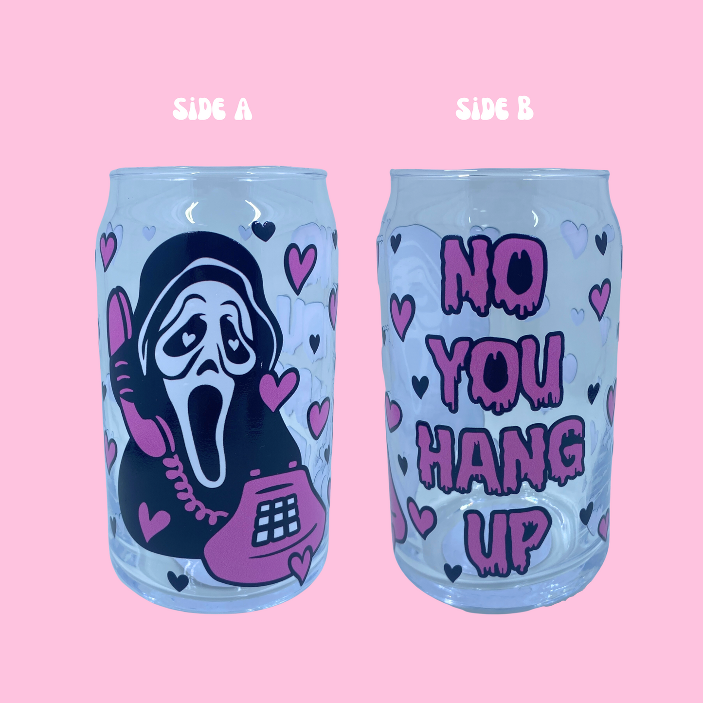 Ghostface You Hang Up Glass Can Cup - 473ml
