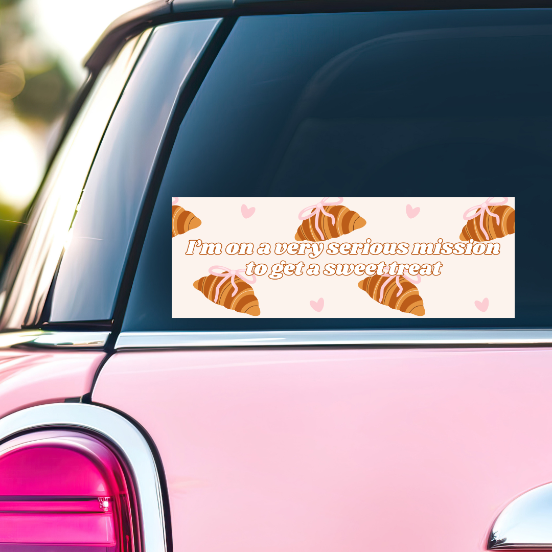 On a Very Serious Mission to Get a Sweet Treat - Bumper Sticker