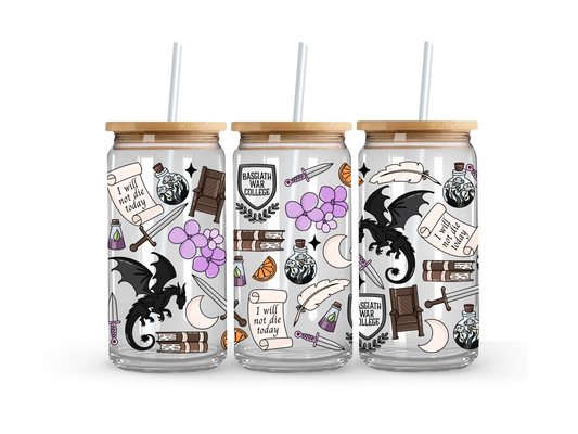 Fourth Wing Glass Can Cup - 473ml