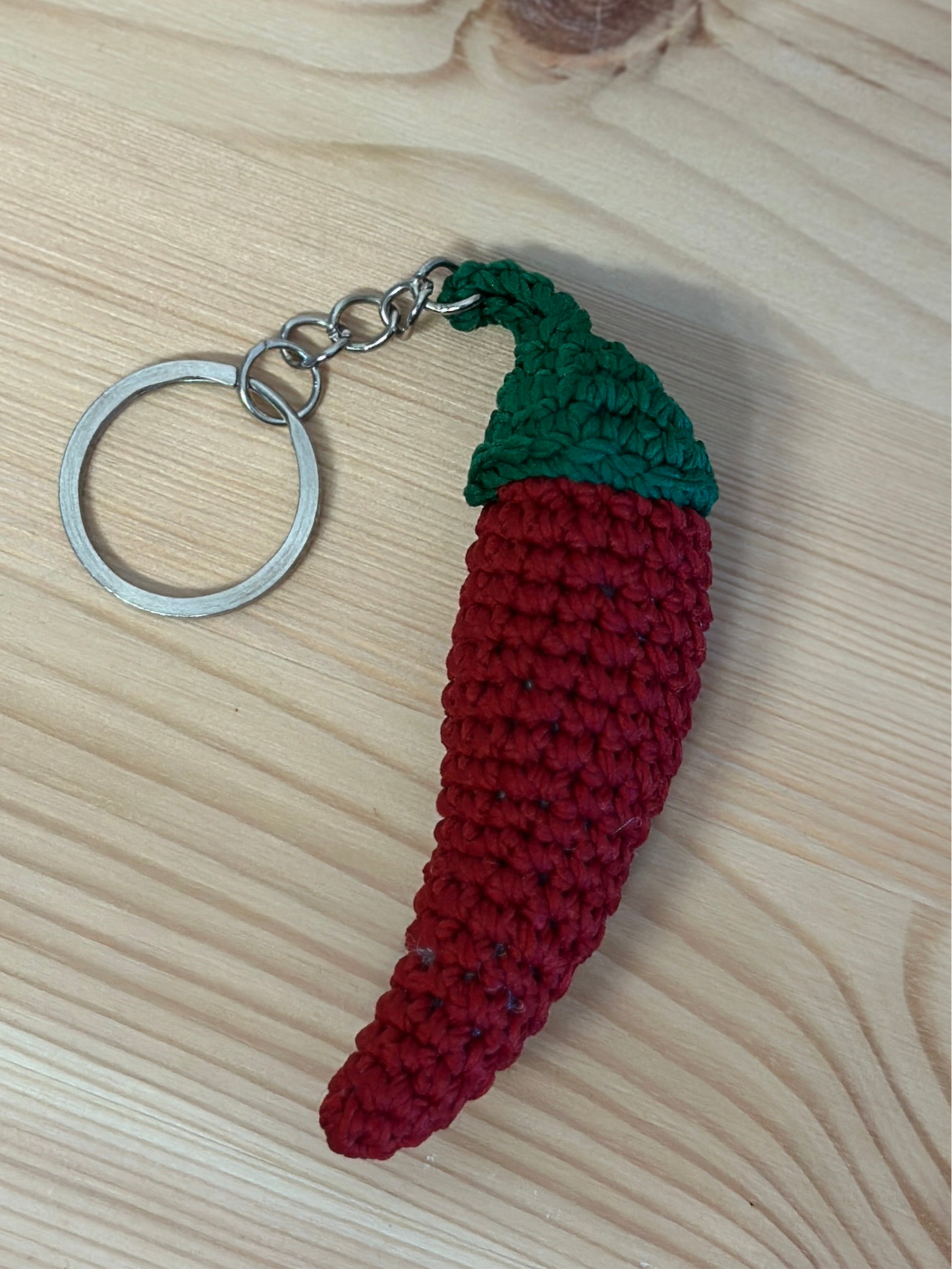 Chilli Amigurumi Keychain