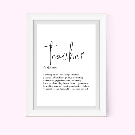 Teacher Definition Frame