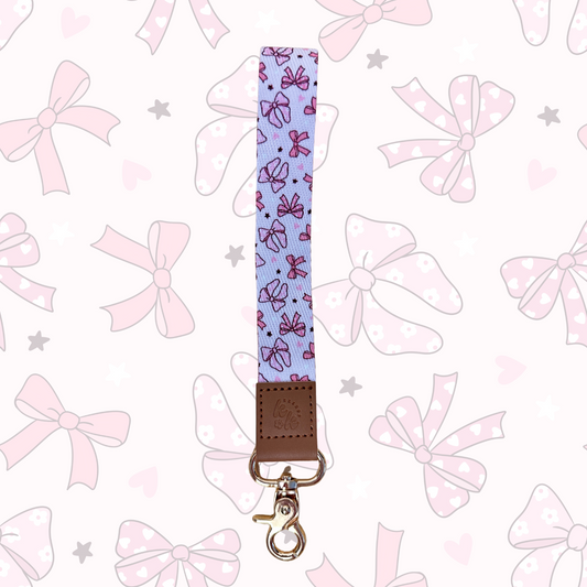Pink Bow Wristlet