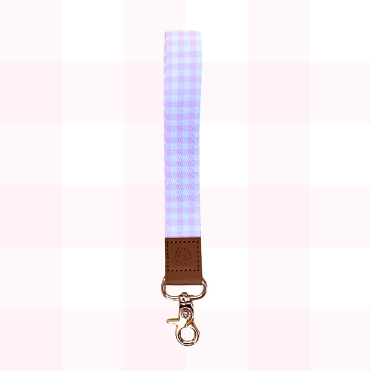 Pink Gingham Wristlet