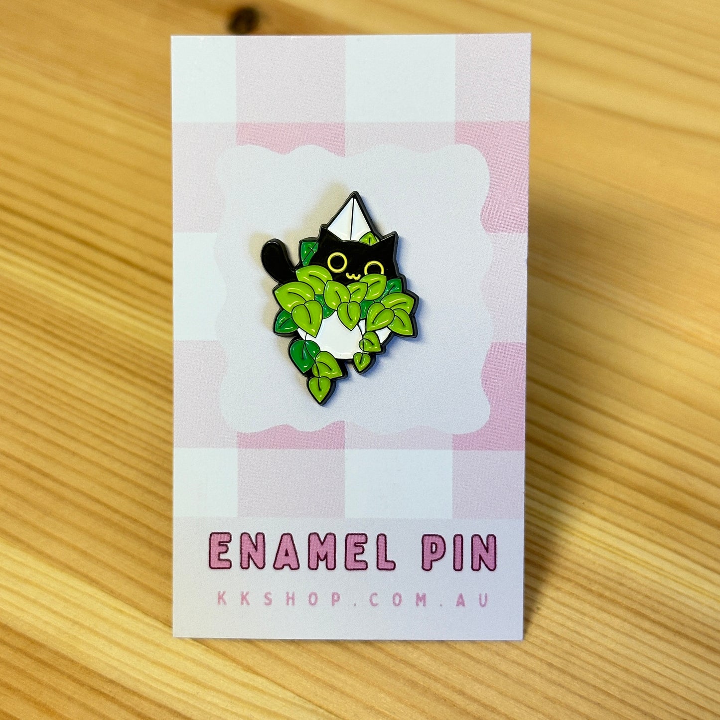 Hanging Cat Plant Enamel Pin