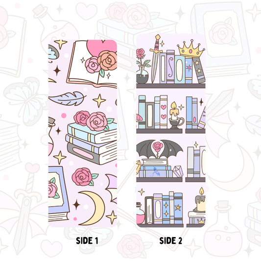 Fantasy/Fantasy Bookshelf Bookmark - Double sided