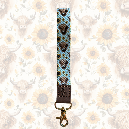 Highland Cow Wristlet