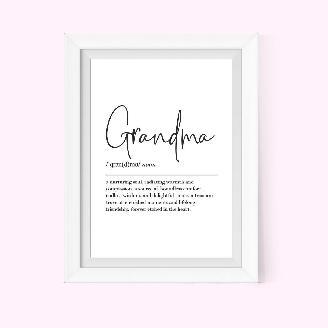 Grandma Definition Frame