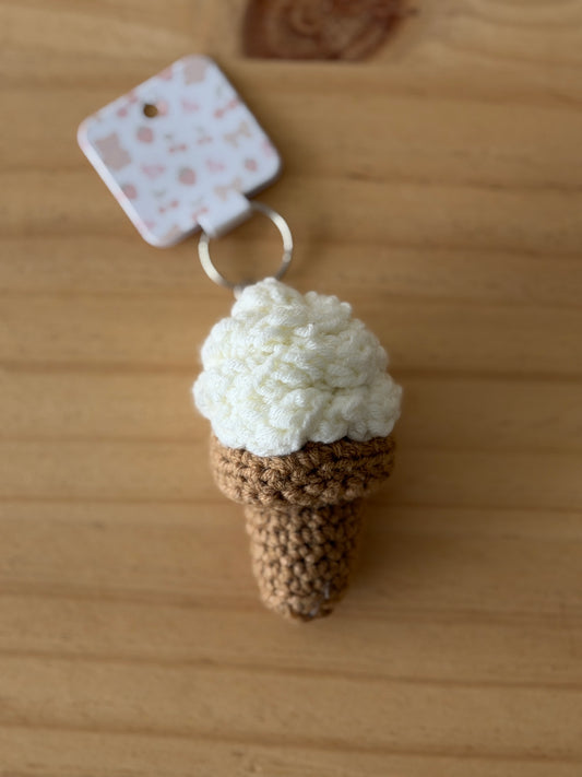 Ice Cream Amigurumi Keychain