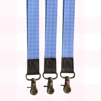 Pink Gingham Lanyard