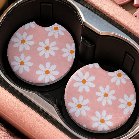 Daisy Car Coasters