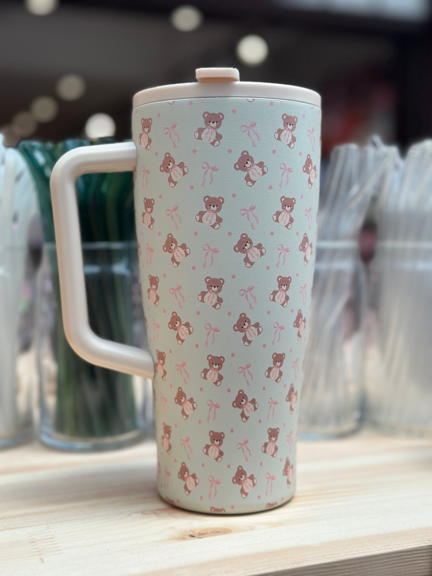 Teddy Bear Insulated Tumbler with Handle