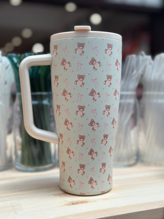 Teddy Bear Insulated Tumbler with Handle