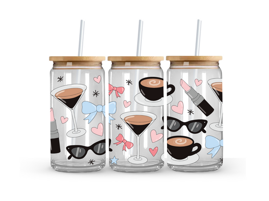 Girlie Things Glass Can Cup - 473ml