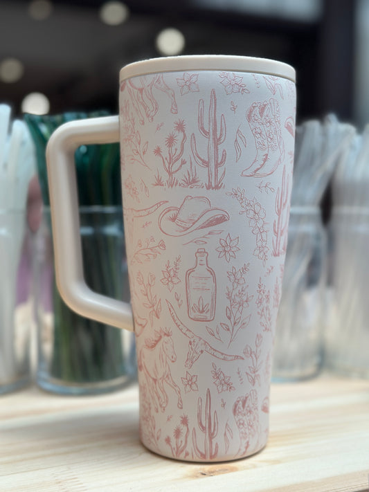 Western Insulated Tumbler with Handle