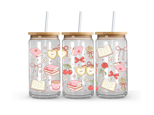 Love You Glass Can Cup - 473ml